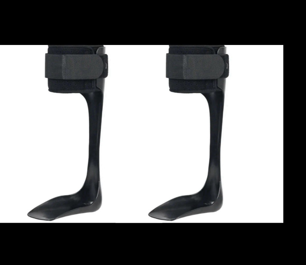 Set of 2 Orthomen AFO Drop Brace L&R Size L Foot Drop Support Medical Orthosis