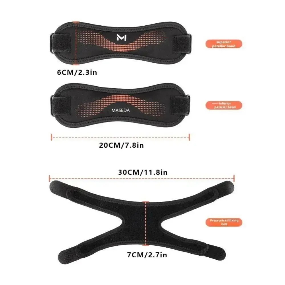 1PC Adjustable Patella Knee Strap Double Support Brace for Running Sports Gym