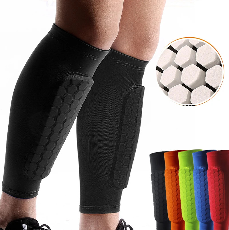 1Pcs Football Shin Guard Socks Sleeves with Foam,Calf Compression Sleeve Honeyco