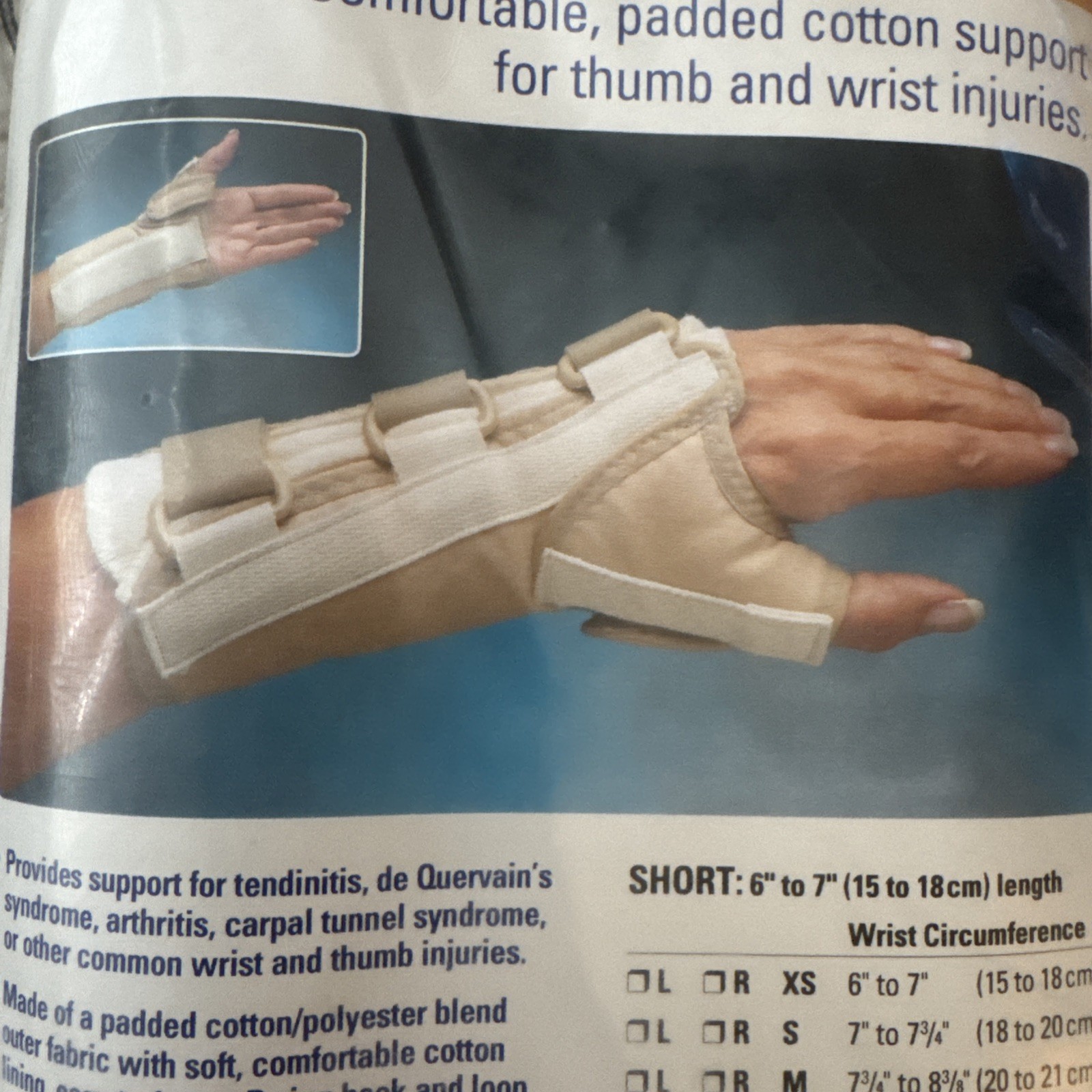 Wrist Splint Norco D-Ring Thumb and Wrist Orthosis Long Left X-Large