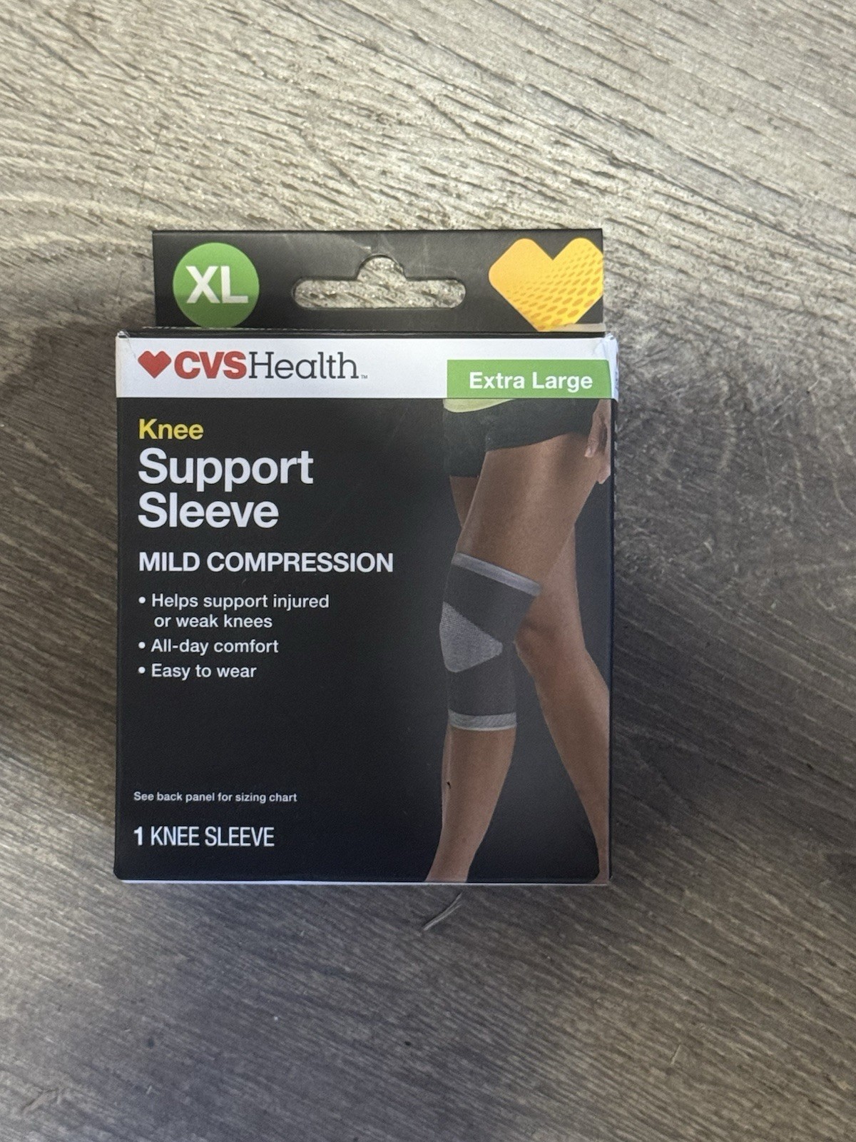 CVS Health Single Knee Support Sleeve Mild Compression Extra Large