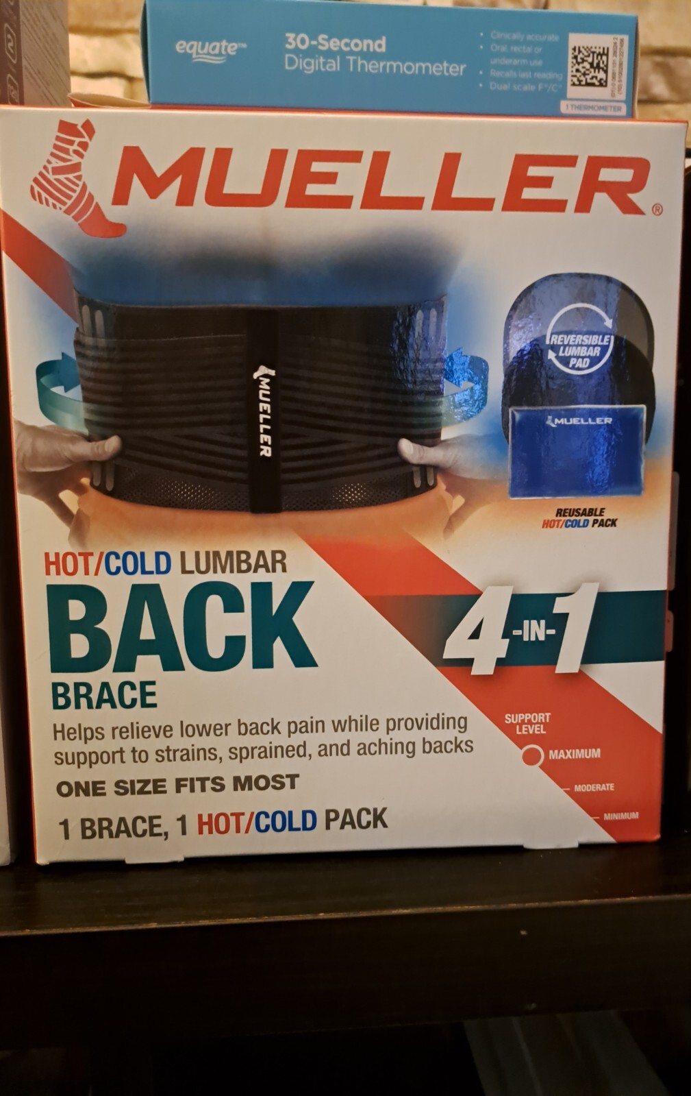 Mueller 4-in-1 Hot/Cold Lumbar Back Brace