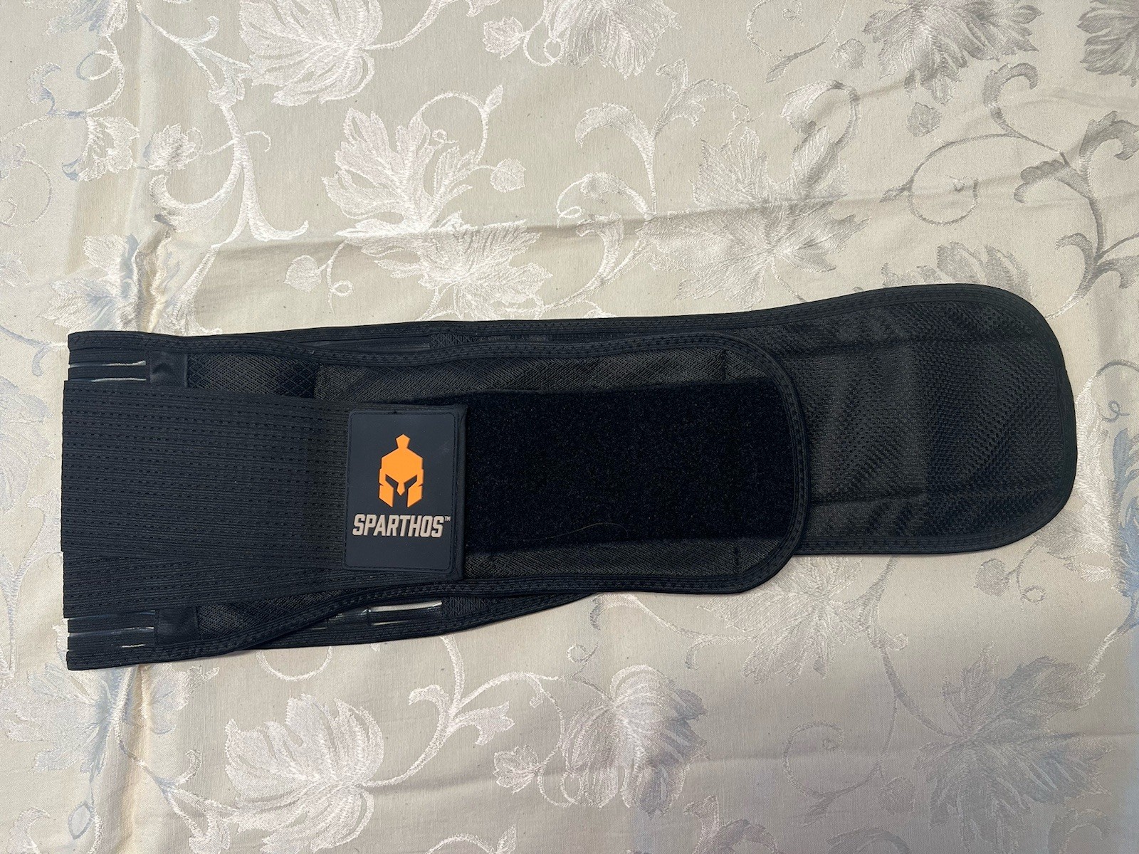 SPARTHOS Lower Back Brace Size Small Black Adjustable Support Titan Lumbar Pad