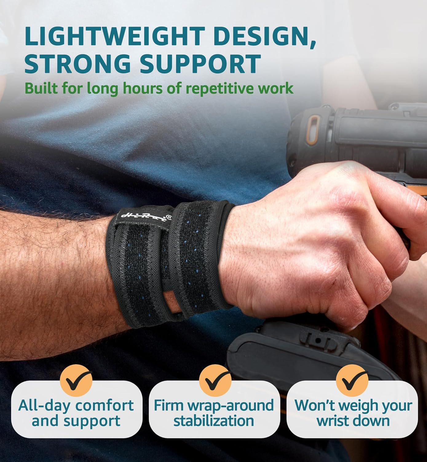 Wrist Brace for TFCC Tears, Adjustable Wristband Wrist Wraps Support for Fitness