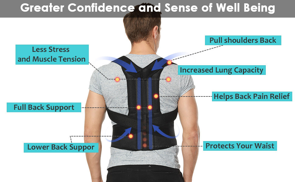 Hump Back Posture Corrector Spinal Belt Straight Back Brace Orthosis Correction