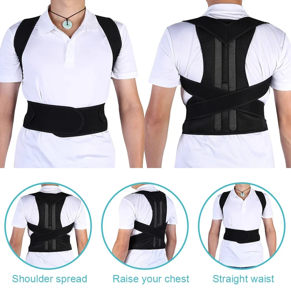Adjustable Posture Corrector Back Support Shoulder Brace Belt for Men Women