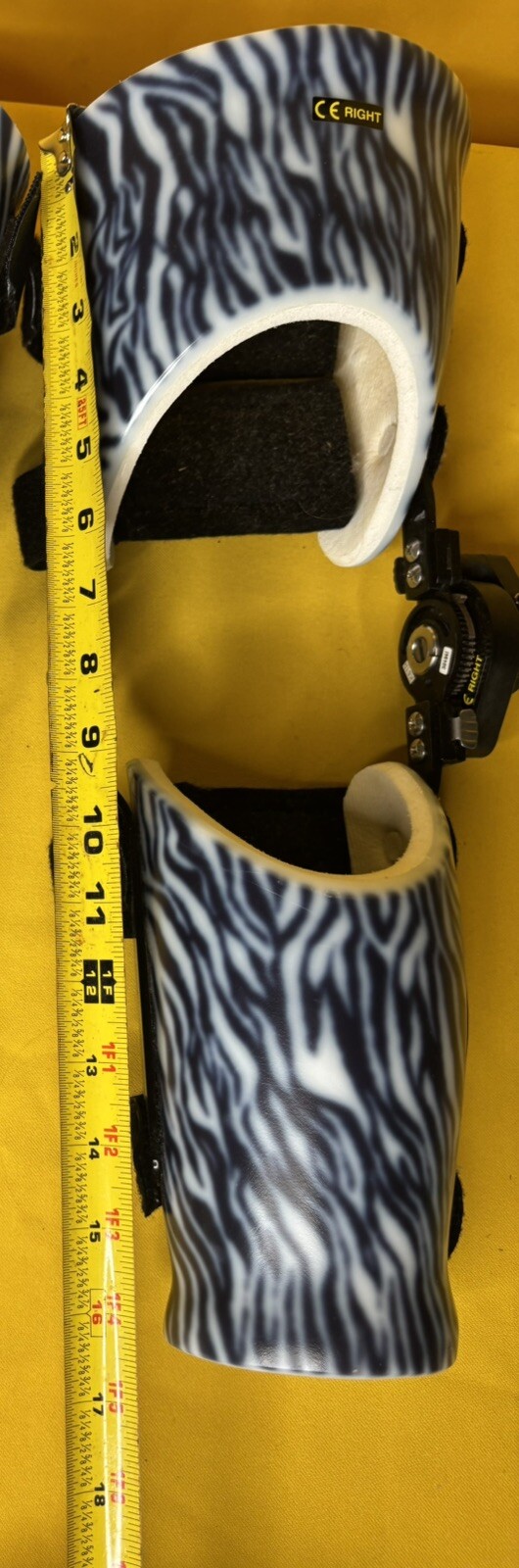KS1R Ultraflex Custom Knee Right Leg Orthotic Brace Zebra Print