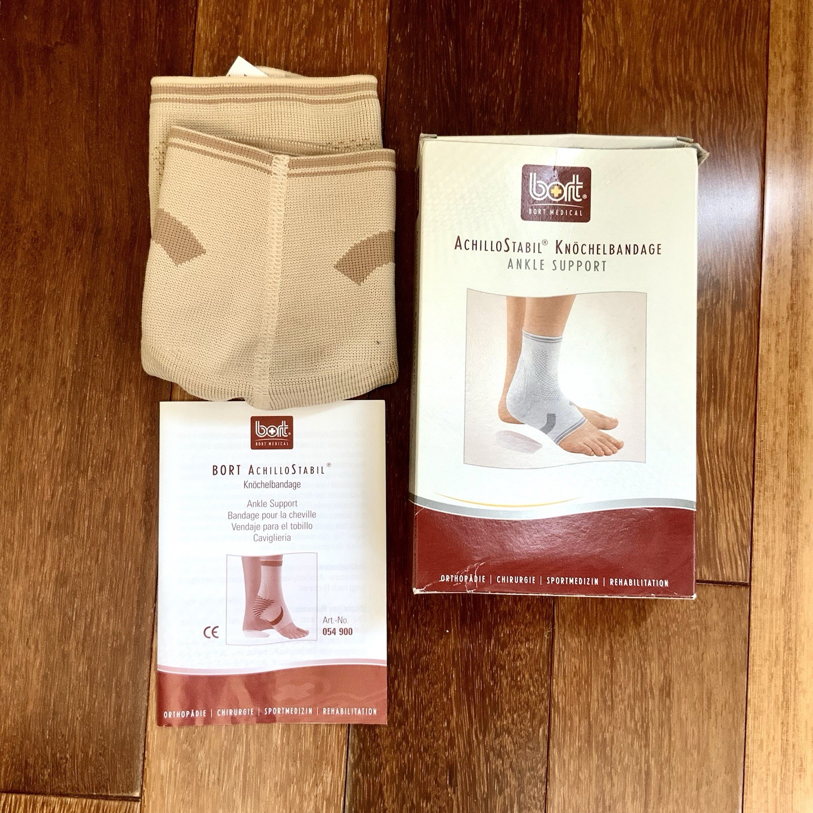 Bort Medical 054900 Achilles Ankle Brace Achillostabil Orthopedic Beige Large
