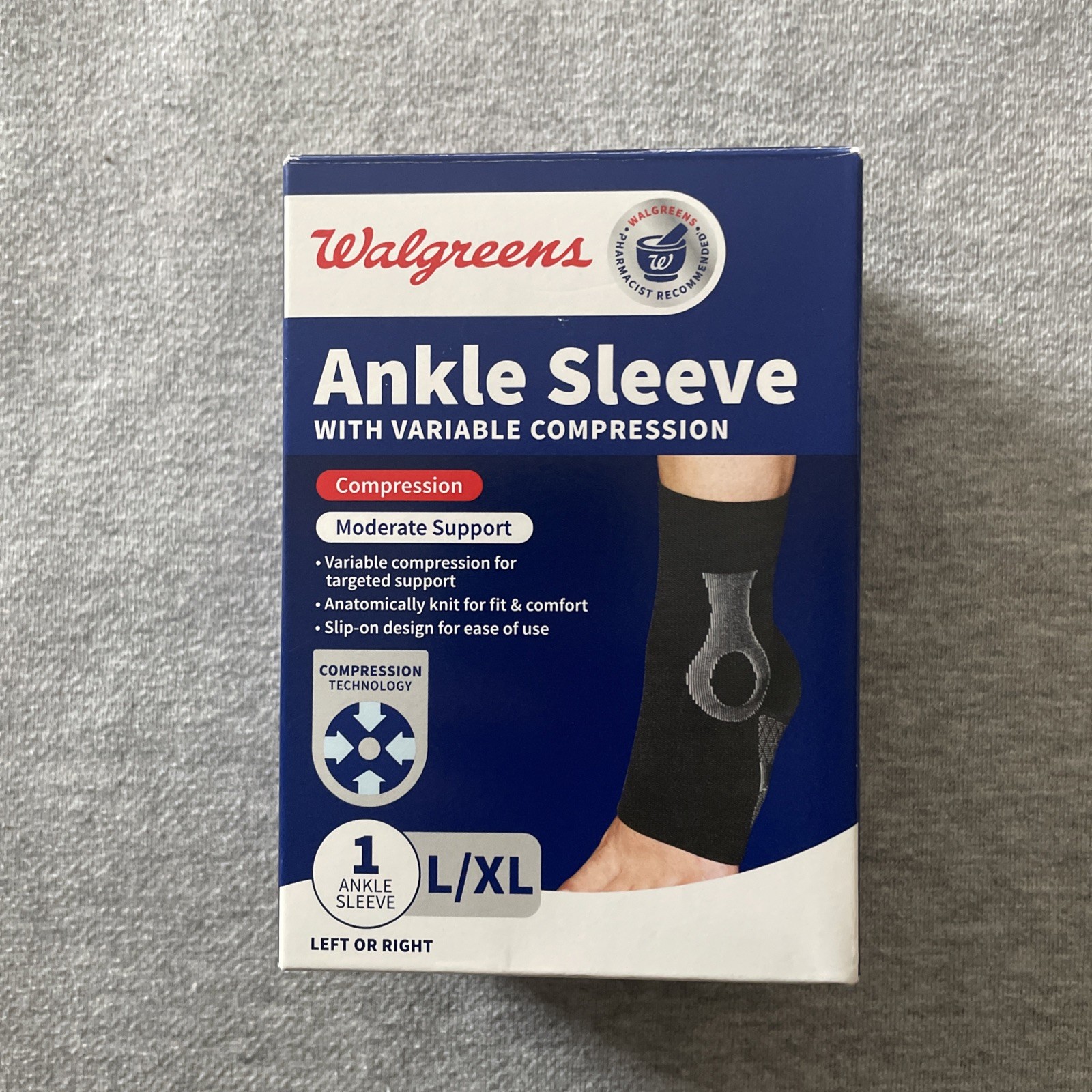 Compression Ankle Sleeve Moderate Support 1 Ankle Sleeve L/XL