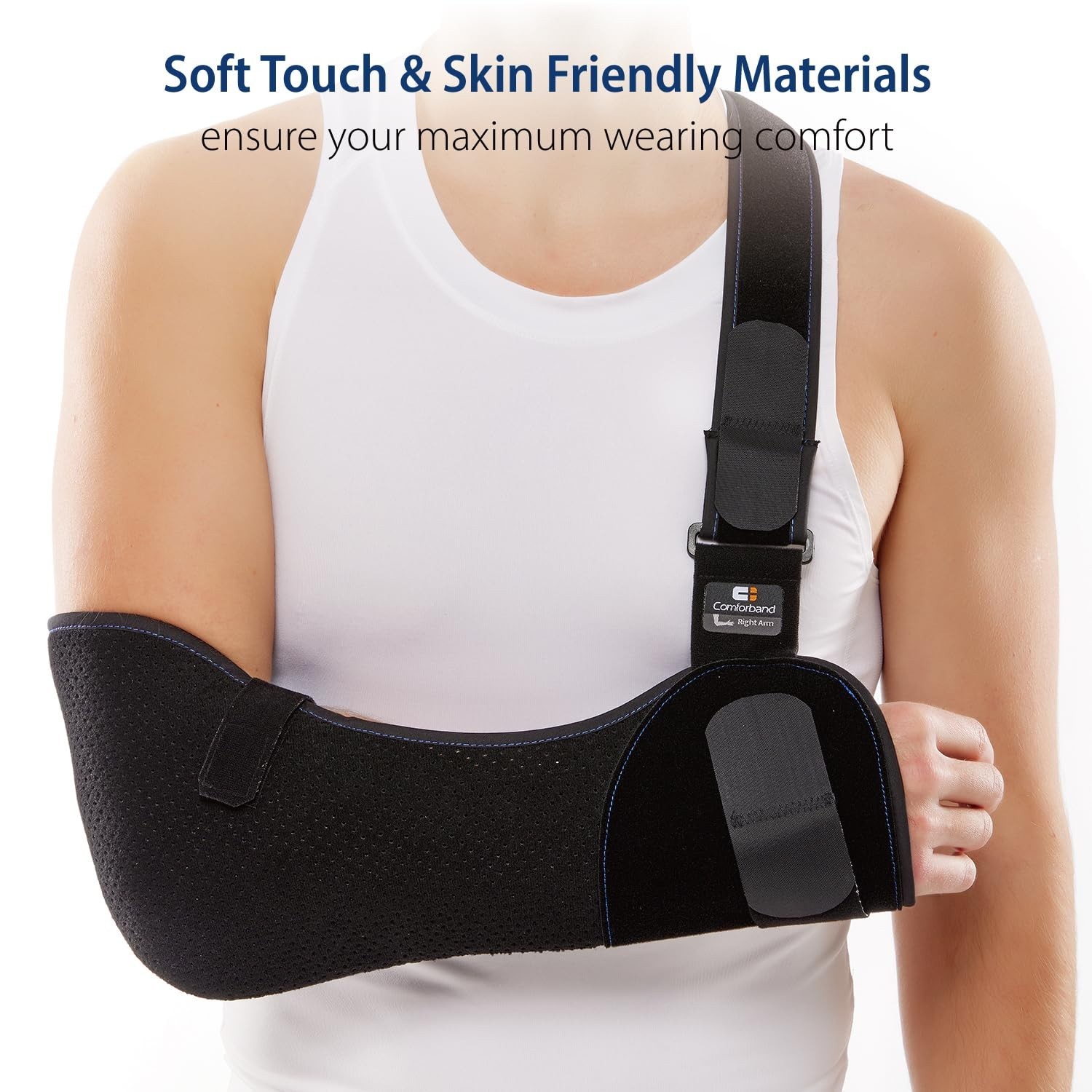 Pain Relief Shoulder Immobilizer Sling – Adjustable Medium Size for Recovery