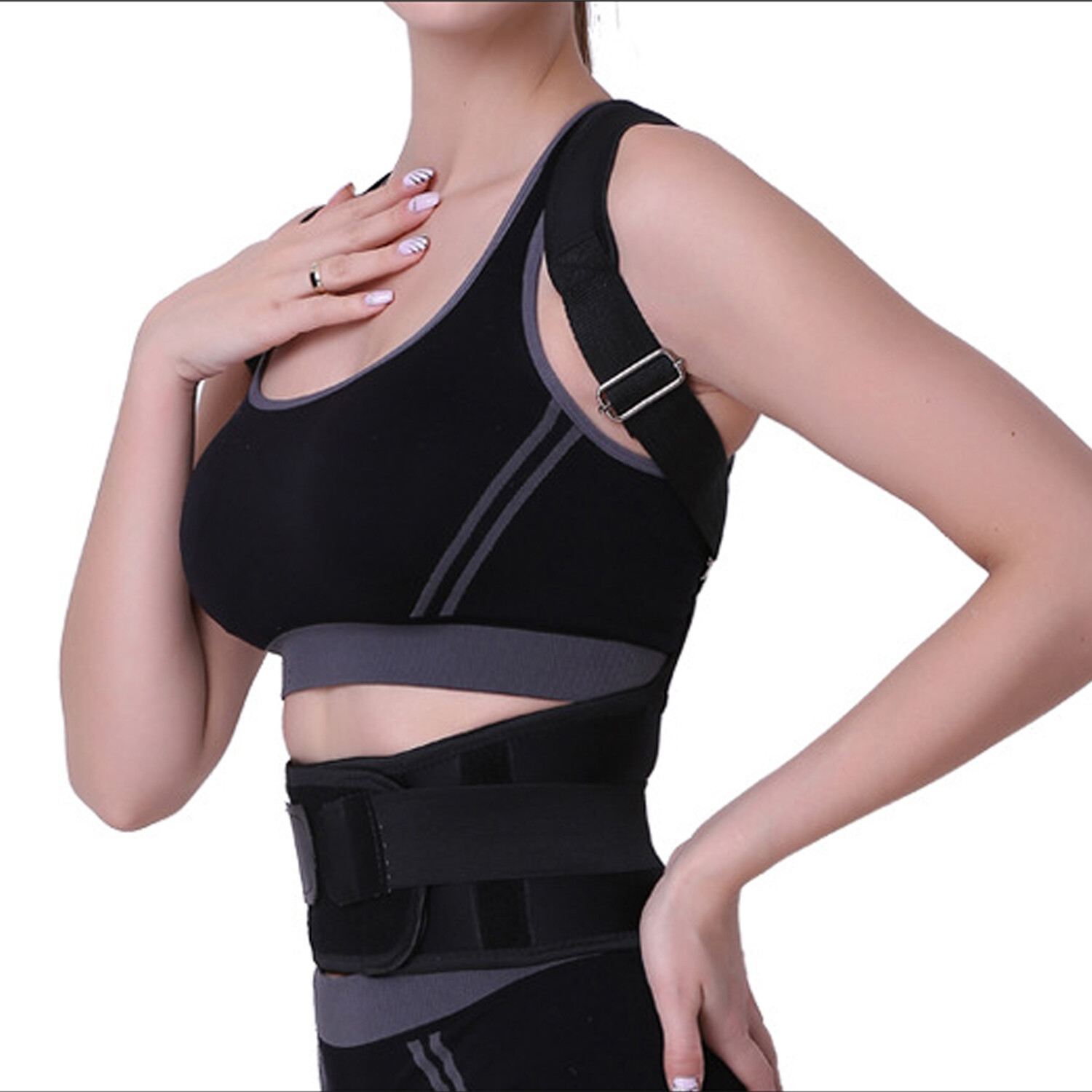Adjustable Posture Corrector Brace Shoulder Back Support Belt Magnetic Therapy