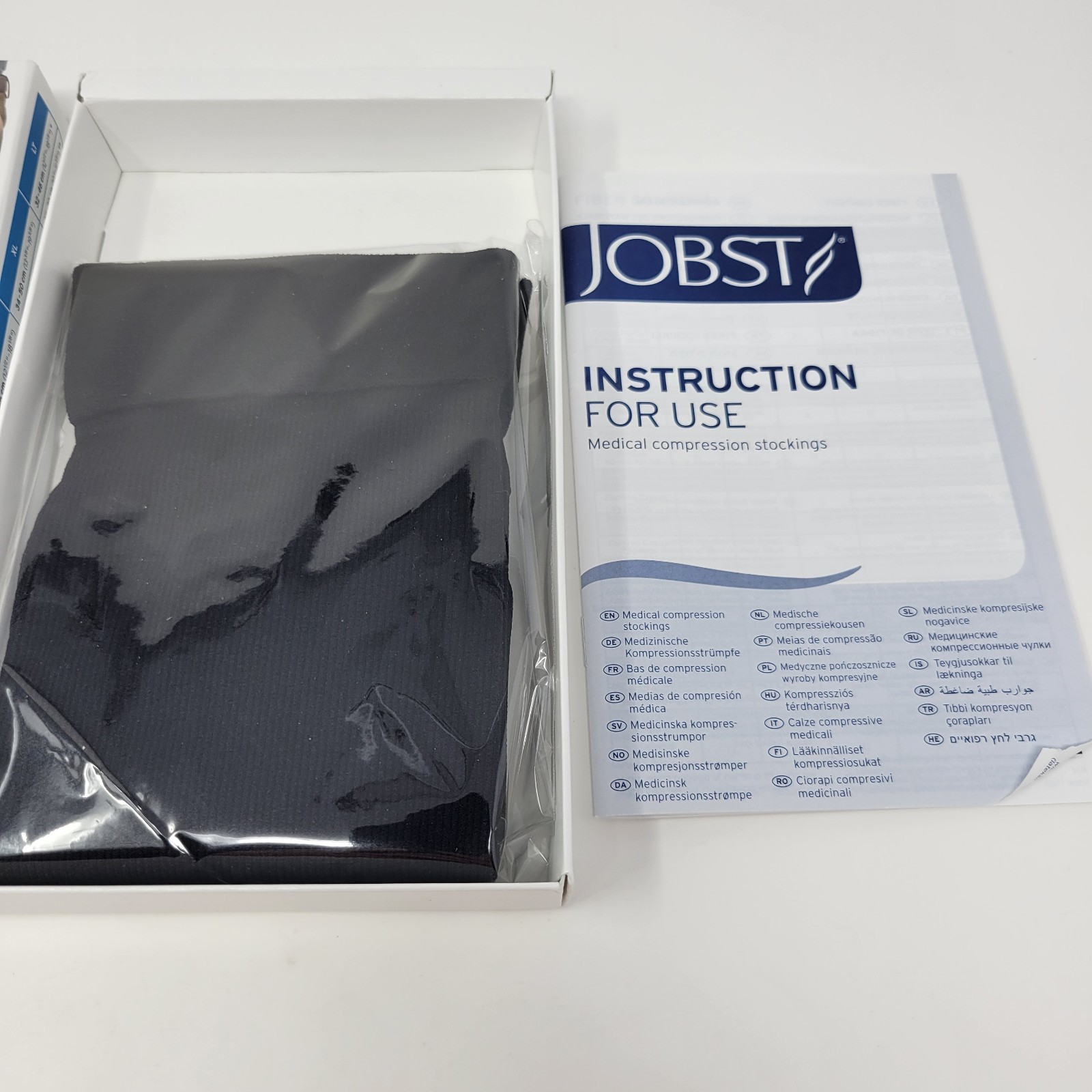 Jobst JOBST For Men 15 20 mmHg Compression Knee High Stockings Medium Black New