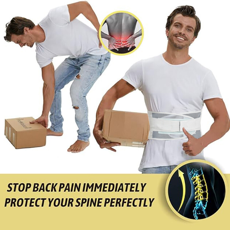 Adjustable Lower Back Support Lumbar Brace Waist Belt For Men Women Pain Relief