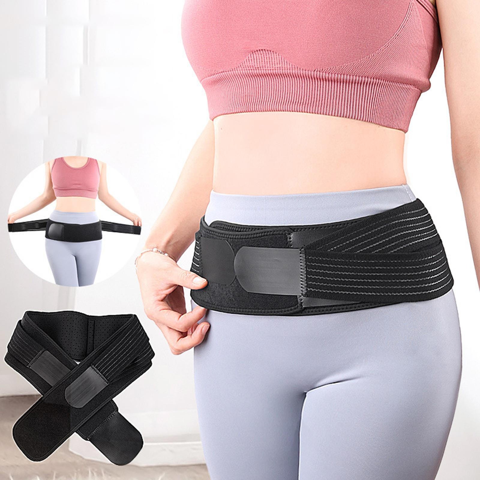 Sacroiliac Belt Elastic Hip Support Brace Adjustable Si Support Belt Women Men