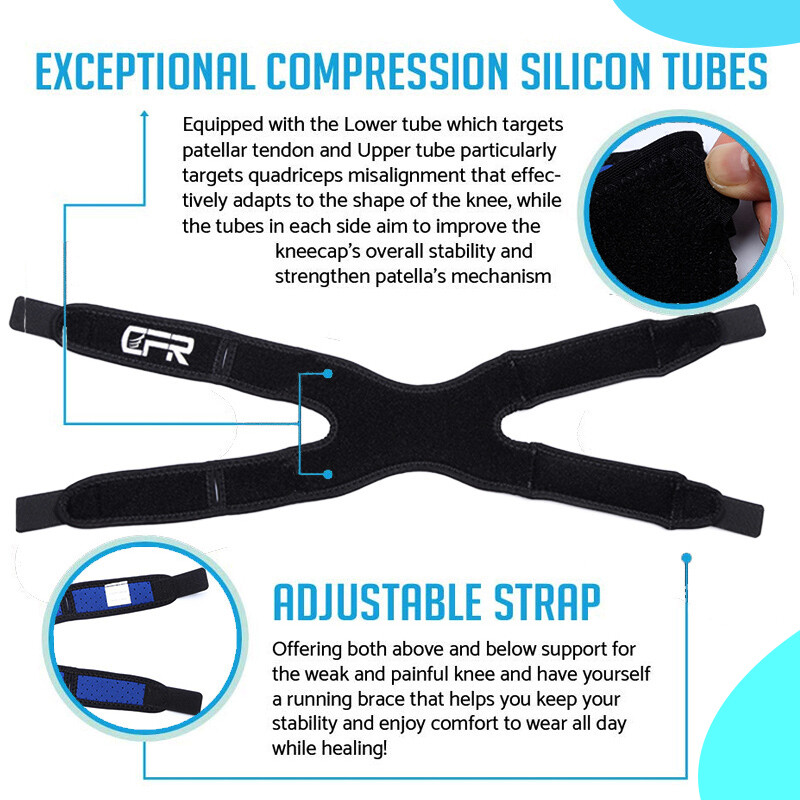 Knee Support Brace Patella Stabilizer Strap Band Tendon Pain Sports Gym Joint