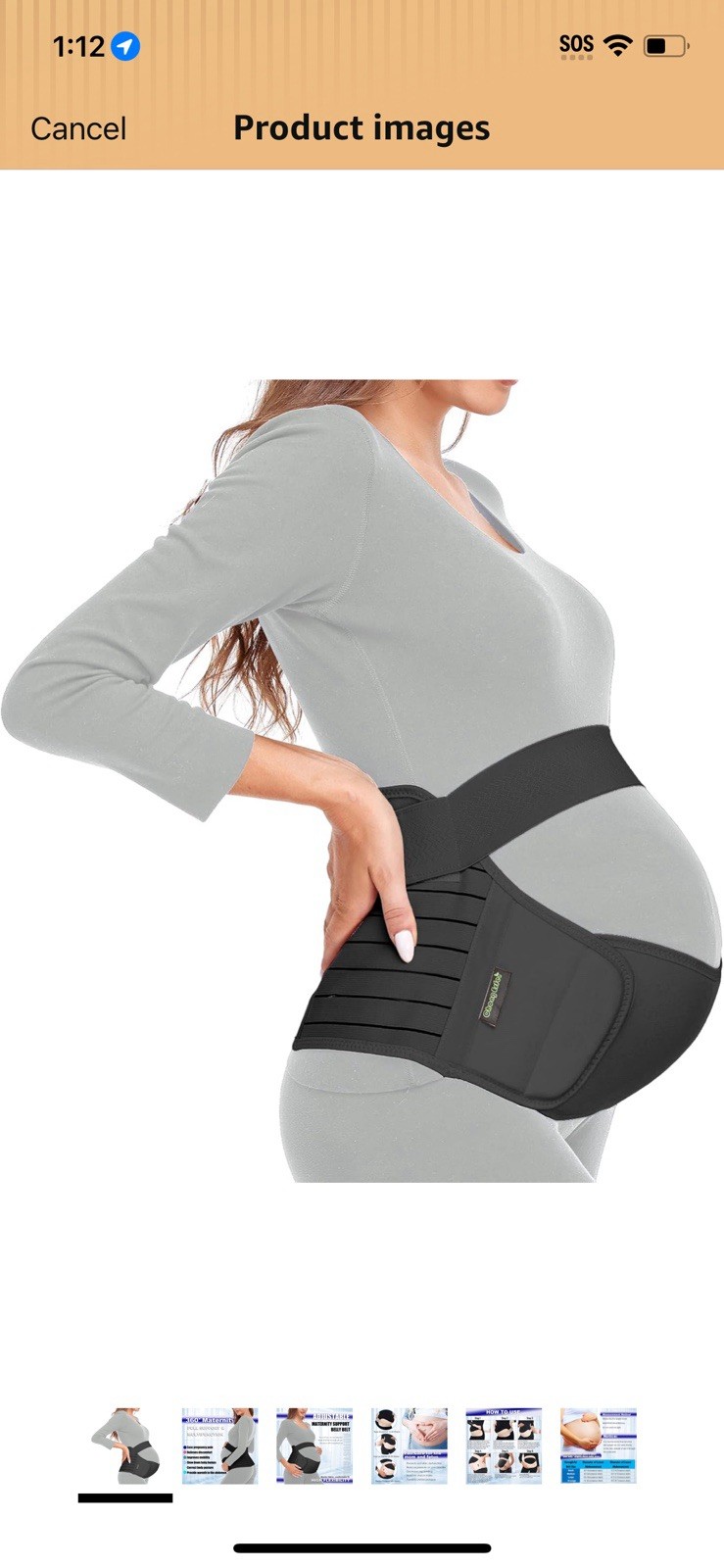 ChongErfei Maternity Belt, Pregnancy 3 in 1 Support (L: Fit Ab 39.5-51.3, Black
