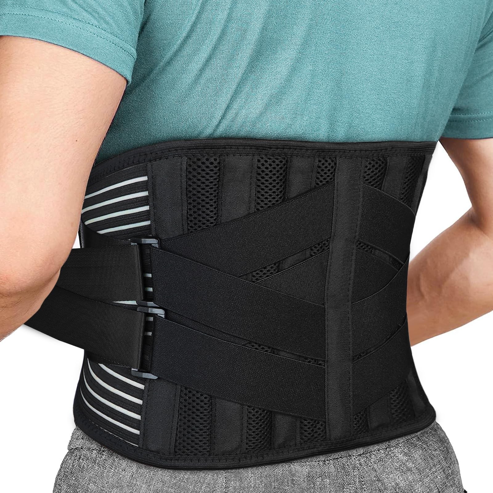 Back Brace for Lower Back Pain , Anti-skid Lumbar Belt With Mesh for Men, Adj…