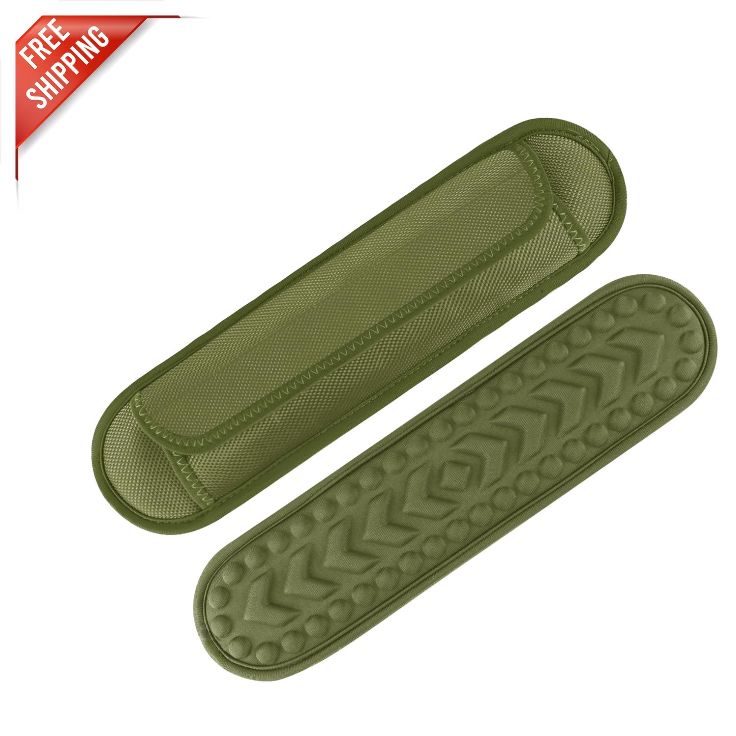Lightweight 2 Pack Adjustable Shoulder Strap Pads – Stylish Army Green Comfort