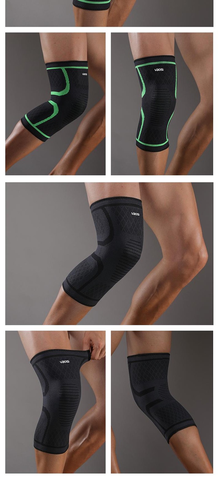 1 Pc Elastic Breathable Compression Knee Support Sleeve for Basketball Running C