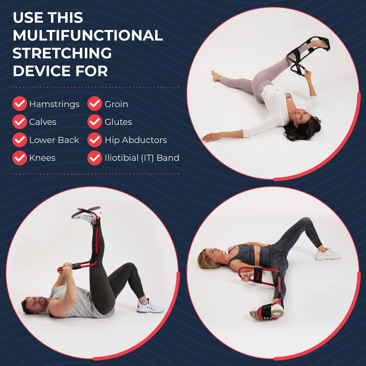IdealStretch – Original Patented – Hamstring Stretcher, Lower Back With Wedge
