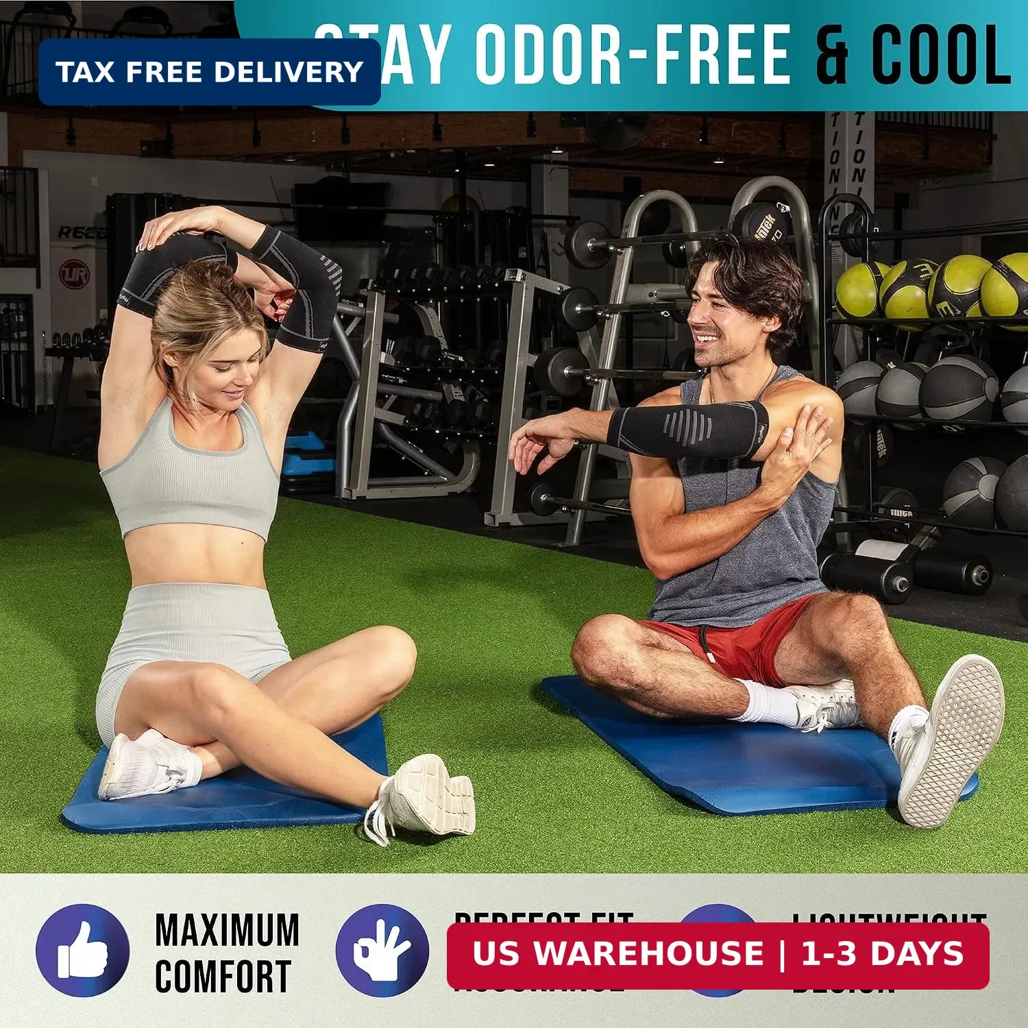 Elbow Brace 2 Pack for Tennis & Golfer’s Elbow Pain Relief – Elbow Compression
