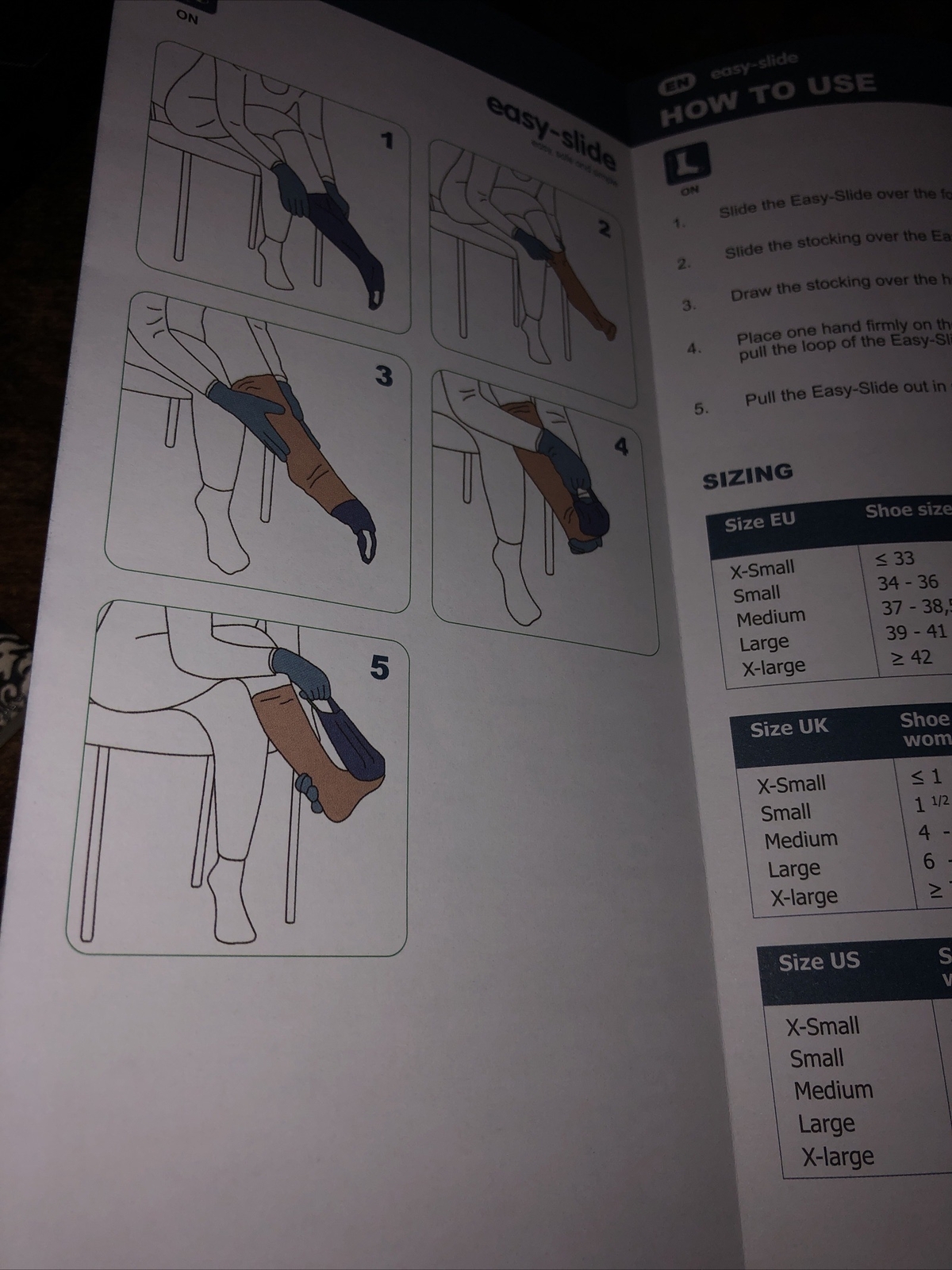 Arno Easy Slide Aid for Open Toe Compression Sock — Smal