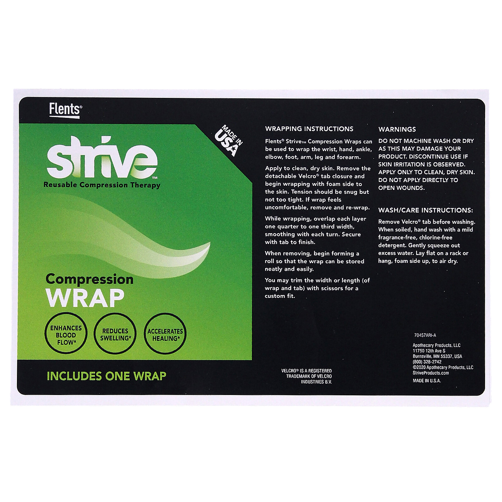 Compression Wrap, Black, 1 Wrap