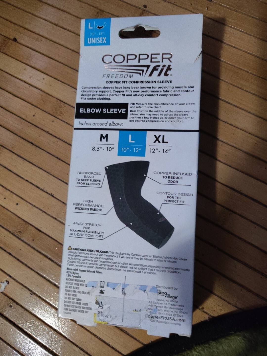 Copper Fit Compression Elbow Sleeve Unisex Size Large 10″ – 12″ Open Box