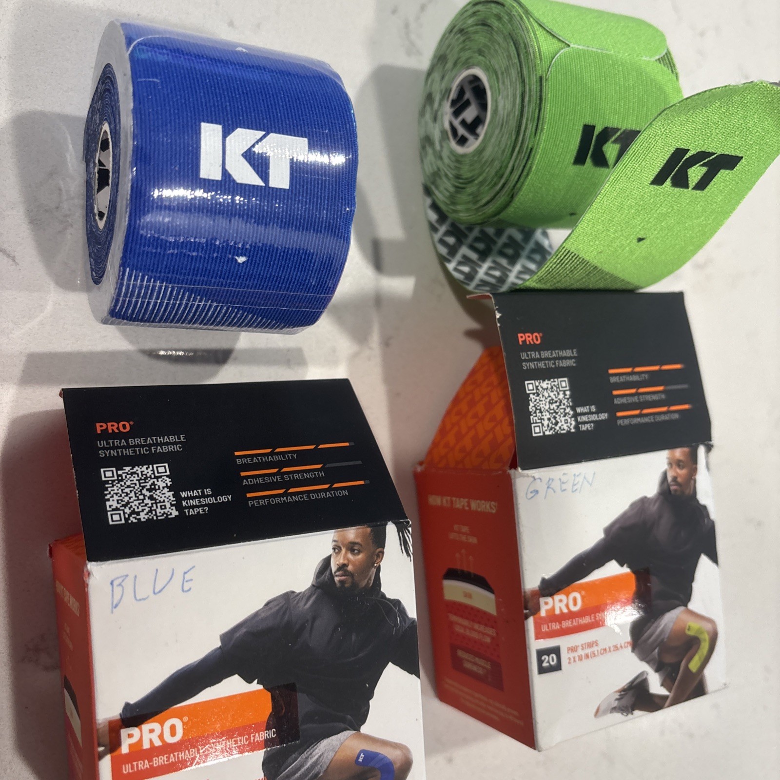 3 KT TAPE Original Elastic Kinesiology Therapeutic Tape 56 Pre Cut Strips