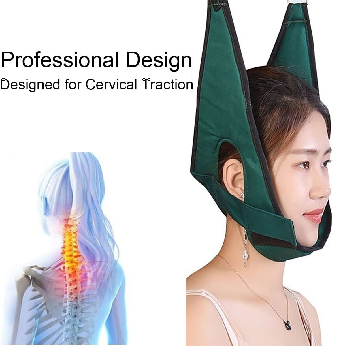 Cervical Neck Traction Device Neck Brace Support Stretcher Pain Relief Over Door