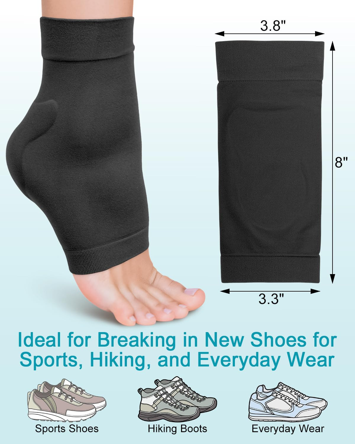 Achilles Tendon Sleeve with Silicone Heel Protector Cushion Pad, Achilles Tendon