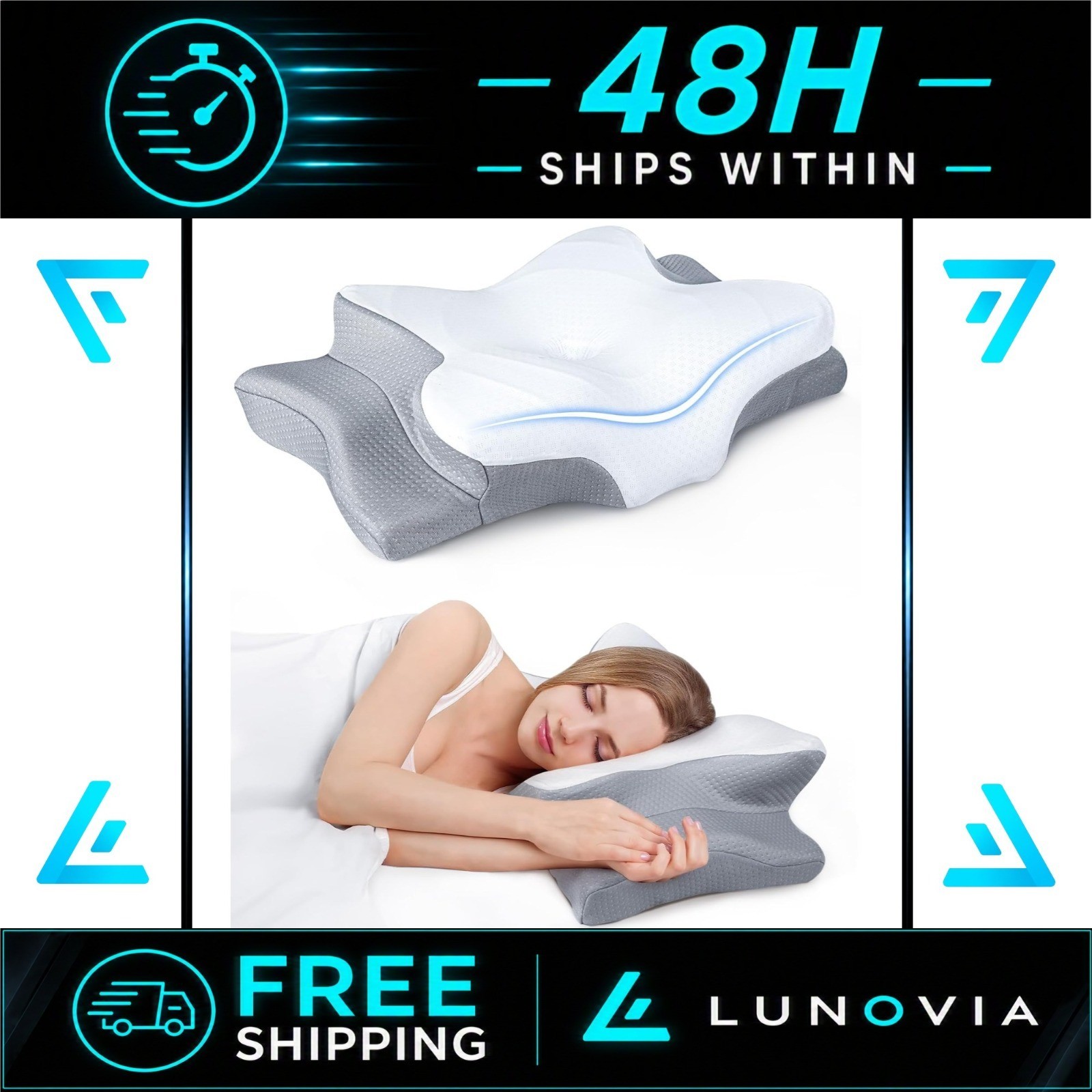 Cozyplayer Adjustable Memory Foam Neck Support Pillow – Ergonomic Design