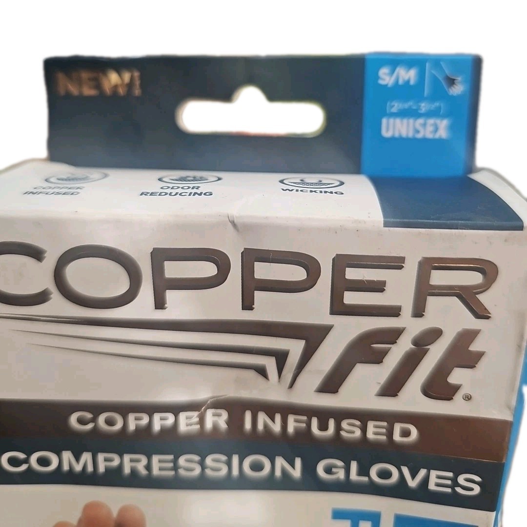 Copper Fit Copper Infused Hand Arthritis Compression Glove – Black, S/M UNISEX