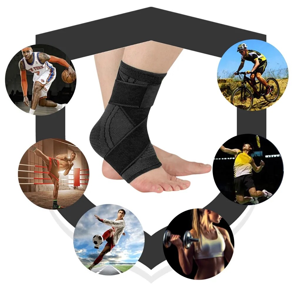 Adjustable Ankle Support Compression Ankle Brace Protector Gym Bandage Straps HW