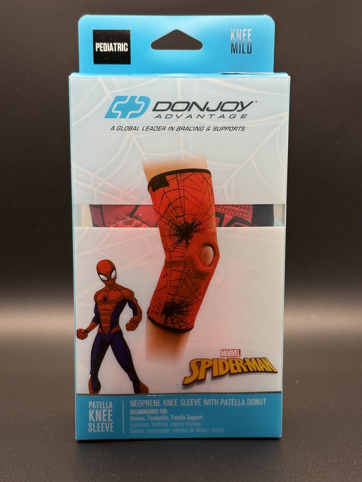 DonJoy Marvel Spider-man Youth Neoprene Knee Sleeve Patella