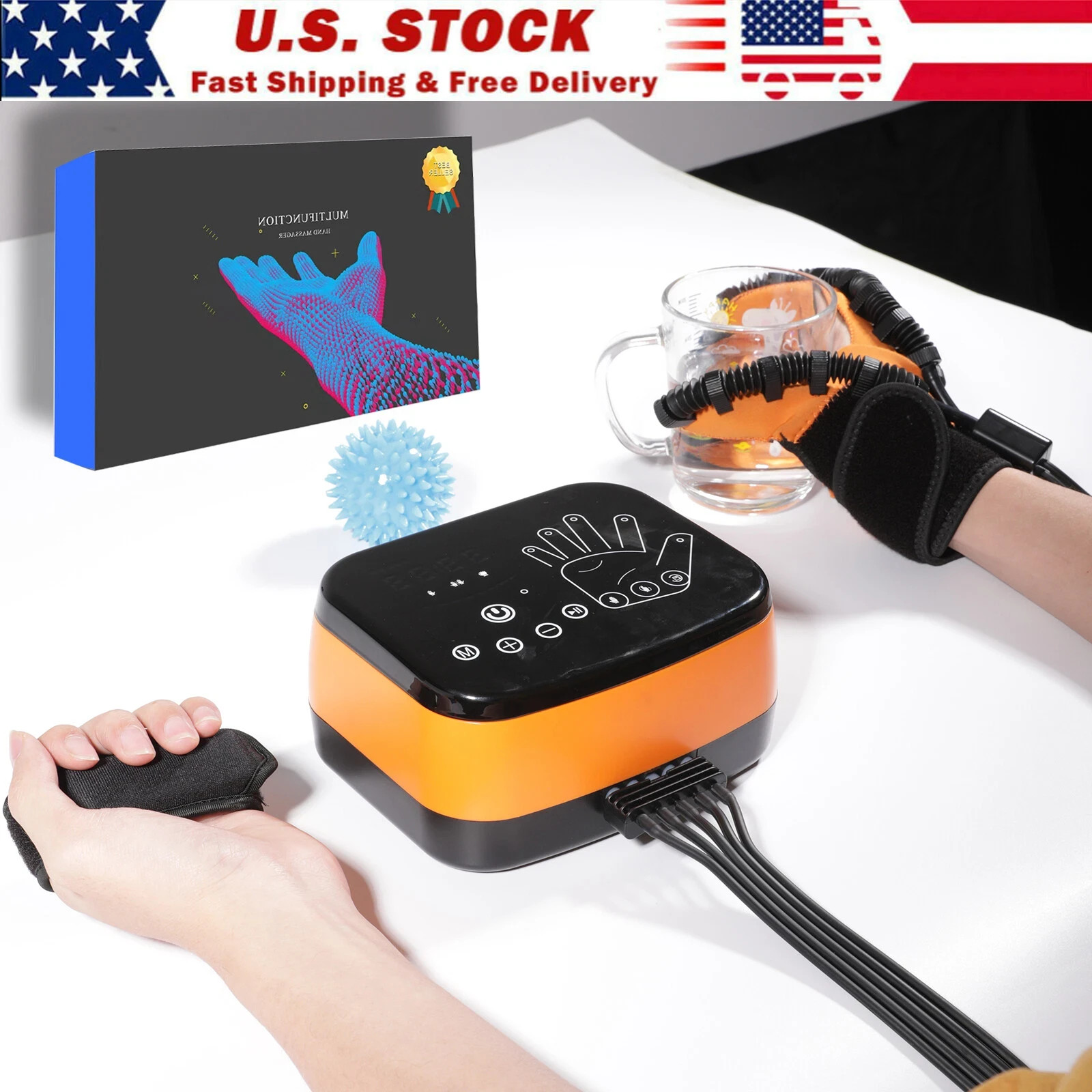 Rehabilitation Robot Gloves, Training Glove for Stroke Rehab Hand Finger Right L
