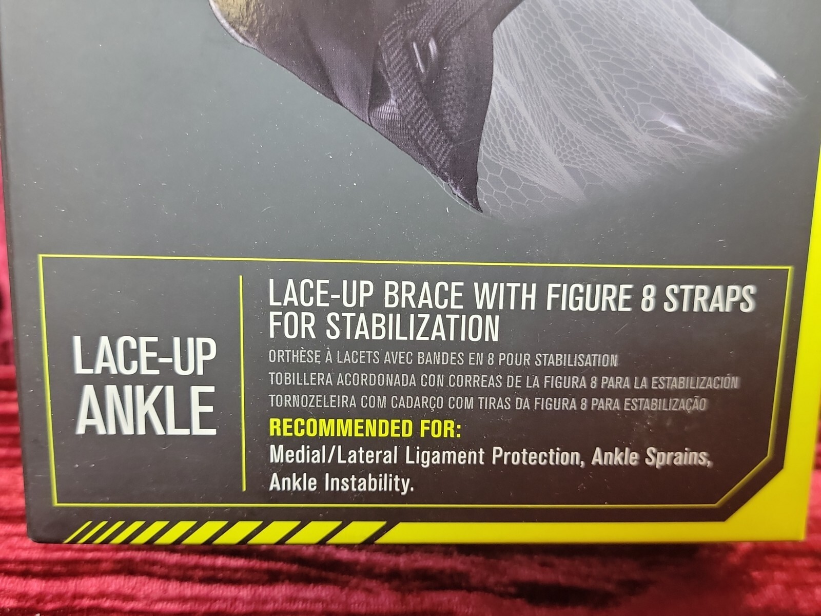 NEW NIP NIB Ankle Brace L Lace Up Adjustable Stabilization Ankle Instability LGE
