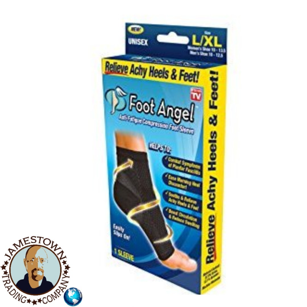 2X Foot Angel Anti-Fatigue Plantar Fasciitis Compression Foot Sleeve Size L/XL