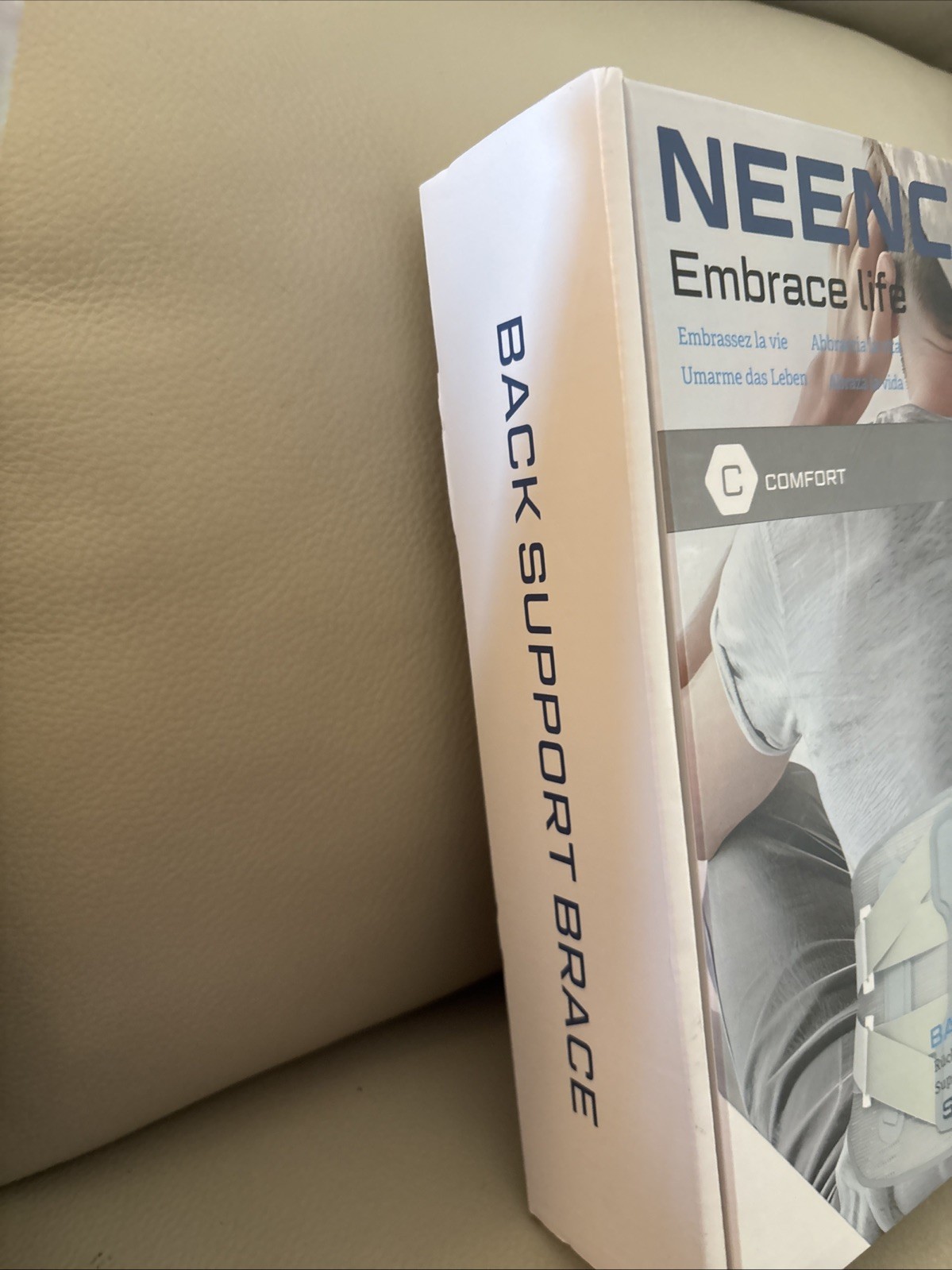 NIB NEENCA Back Brace Pain Relief Bionic Support System UNISEX Gray Size Large