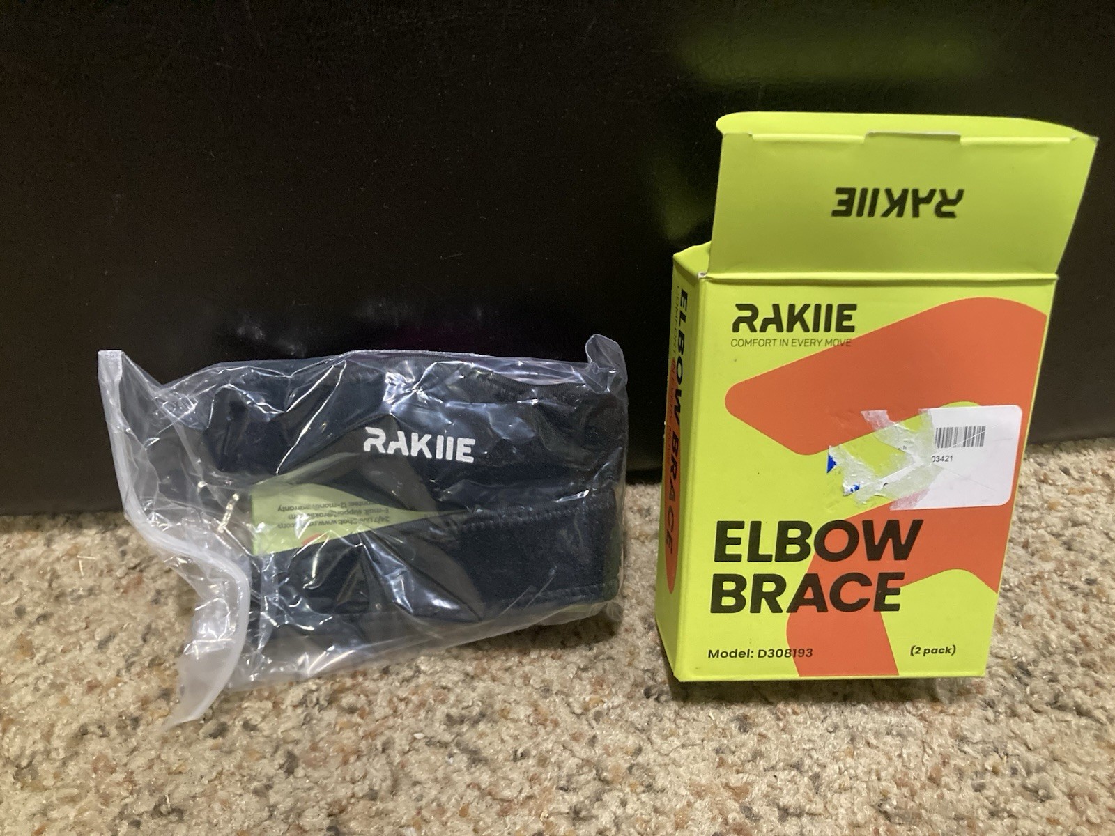 Rakiie Elbow Brace (2 Pack) Model: D308193 Open Box Free Shipping