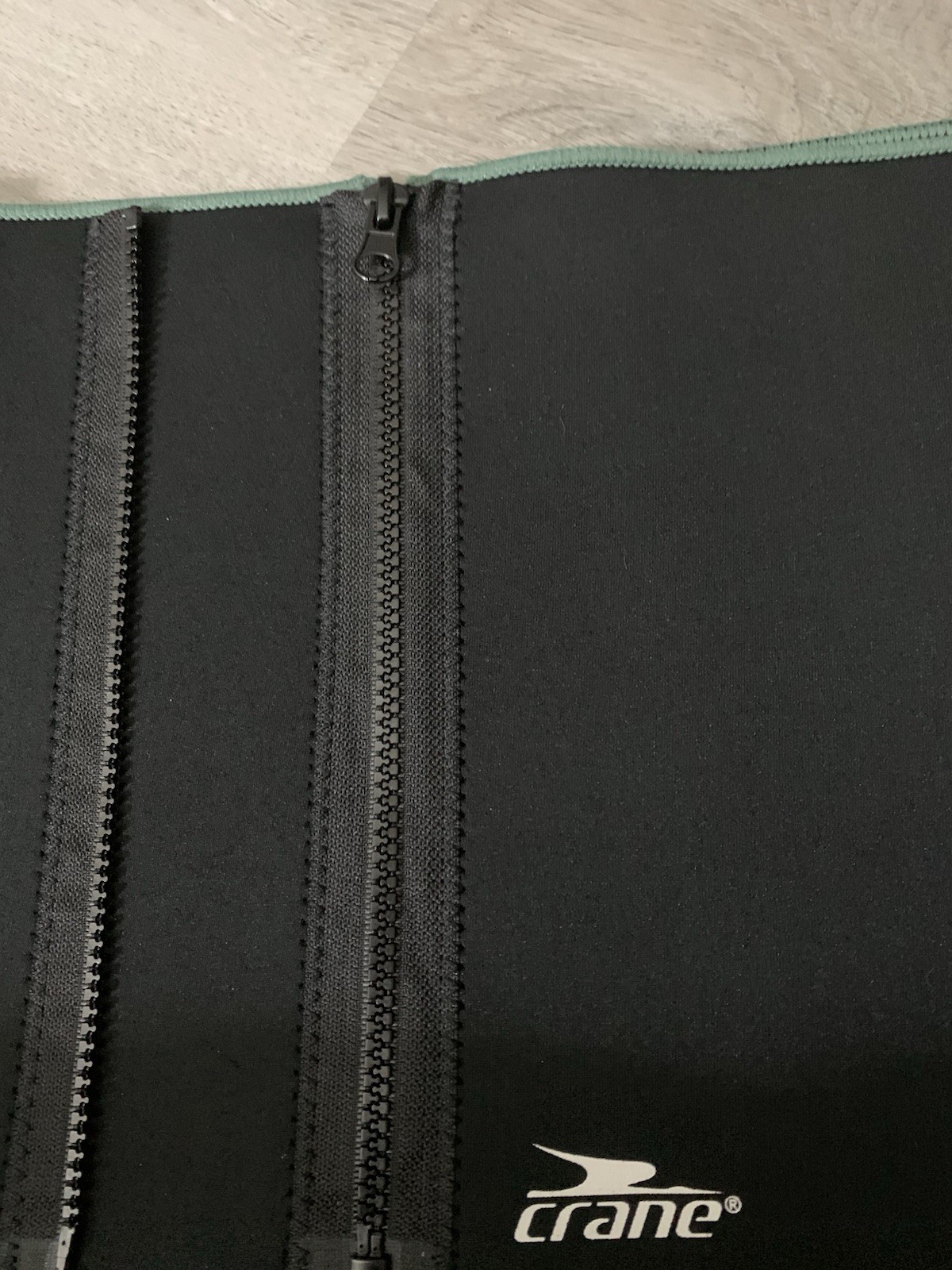 CRANE Abdominal Binder Zipper Close Adjustable Black XL