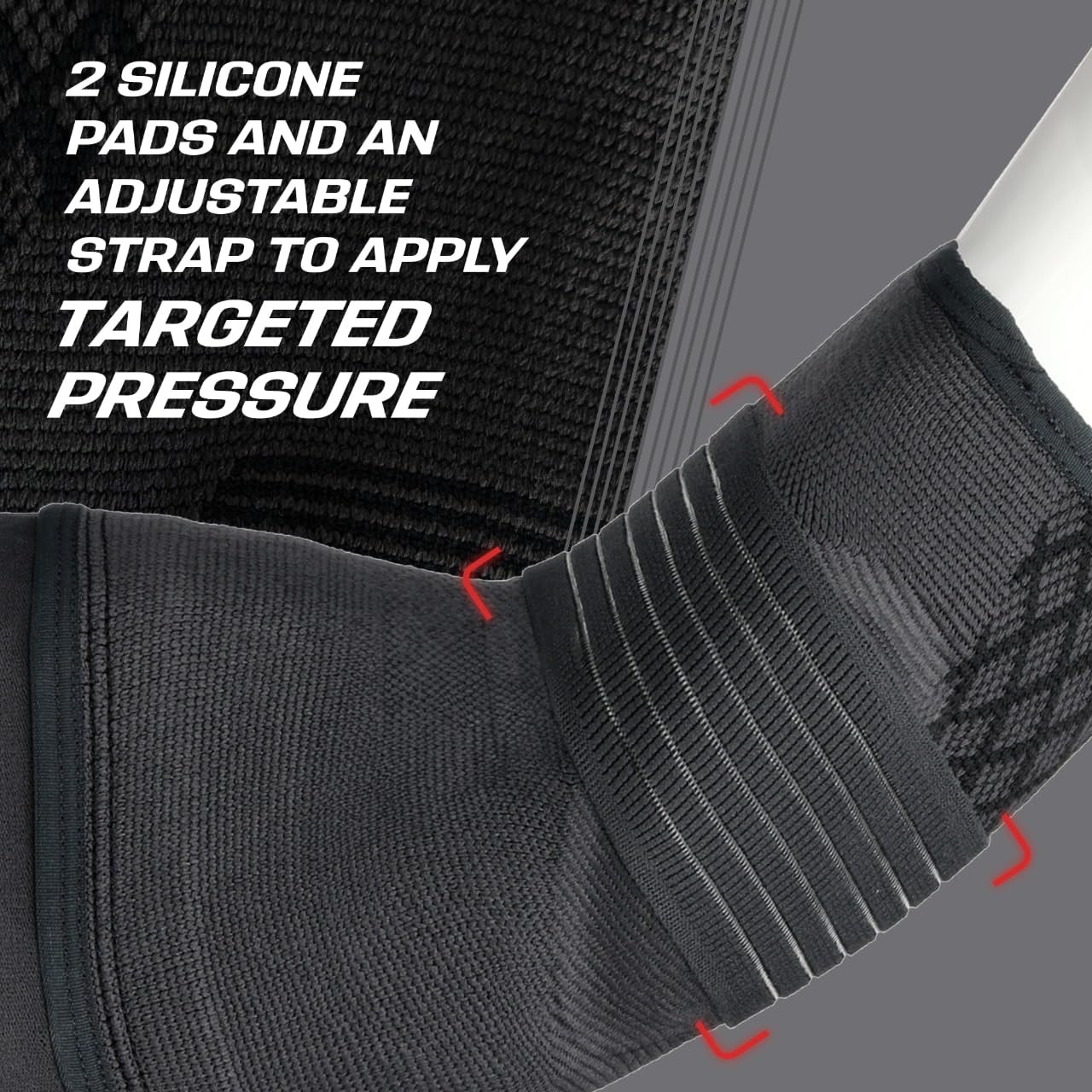 ACE Brand Flex Comfort Compression Elbow Sleeve Large/X-Large, Dark Gray