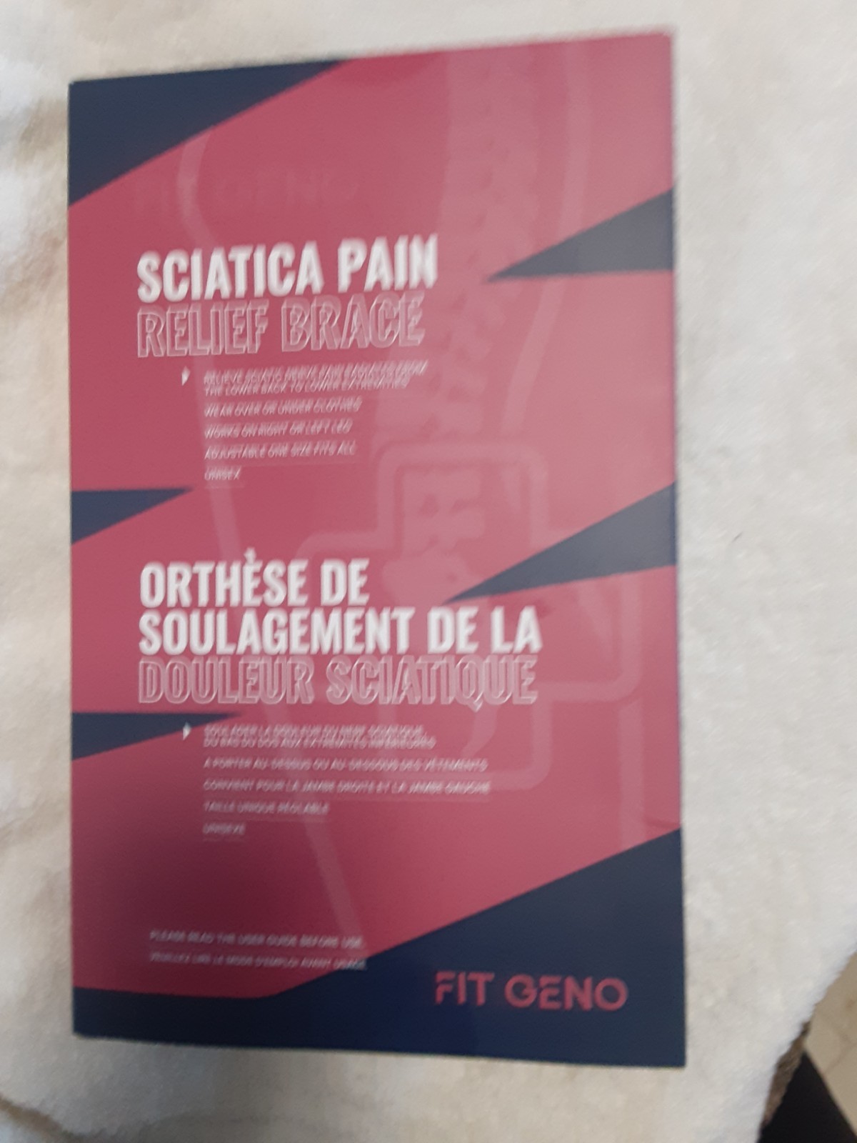 Fit Geno Relief Brace+Sciatica Pain Relief Brace Right & Left Leg One Size. NIB
