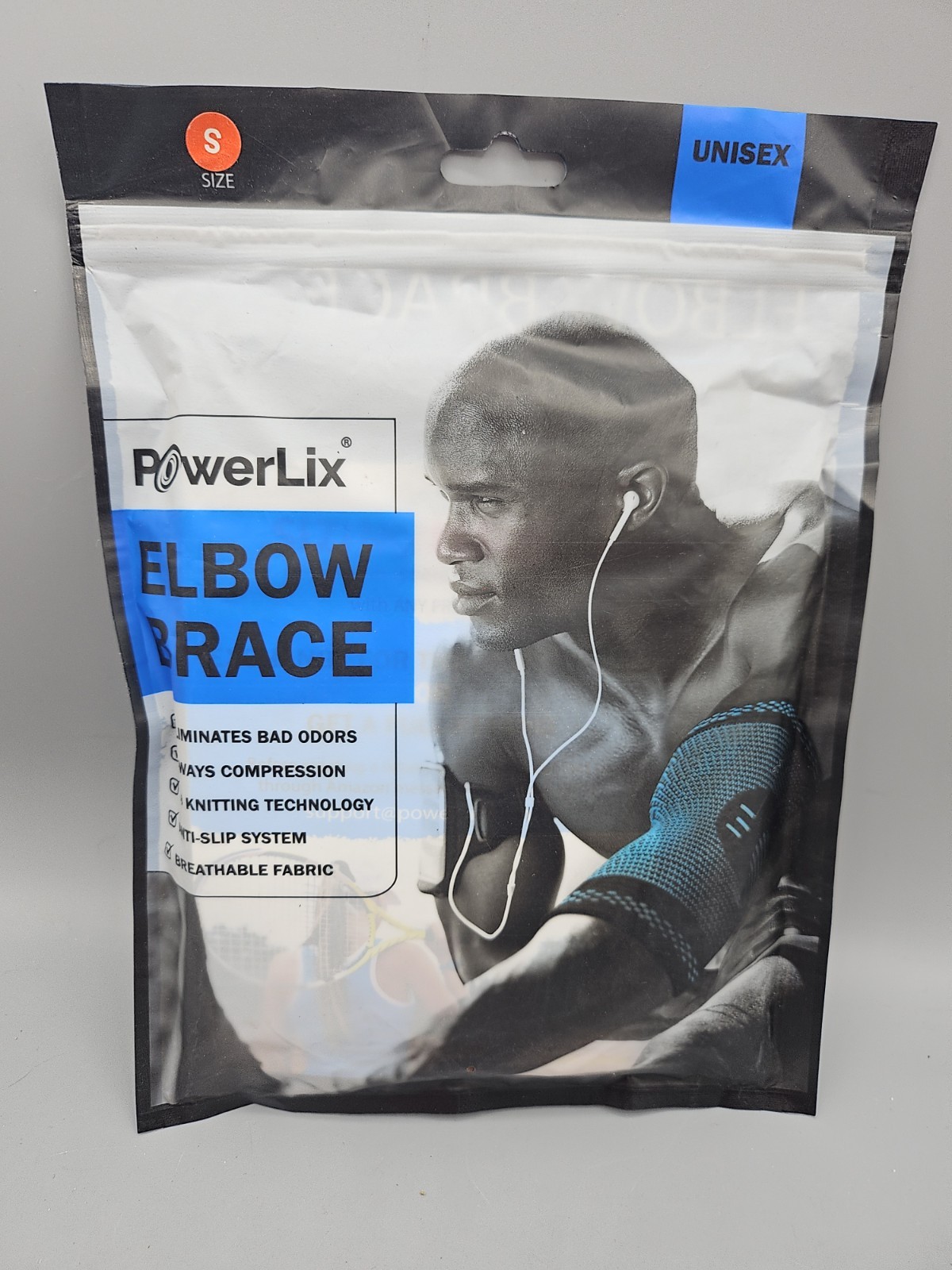 Powerlix Elbow Brace Compression Support Sleeve Pair Small S New Sealed