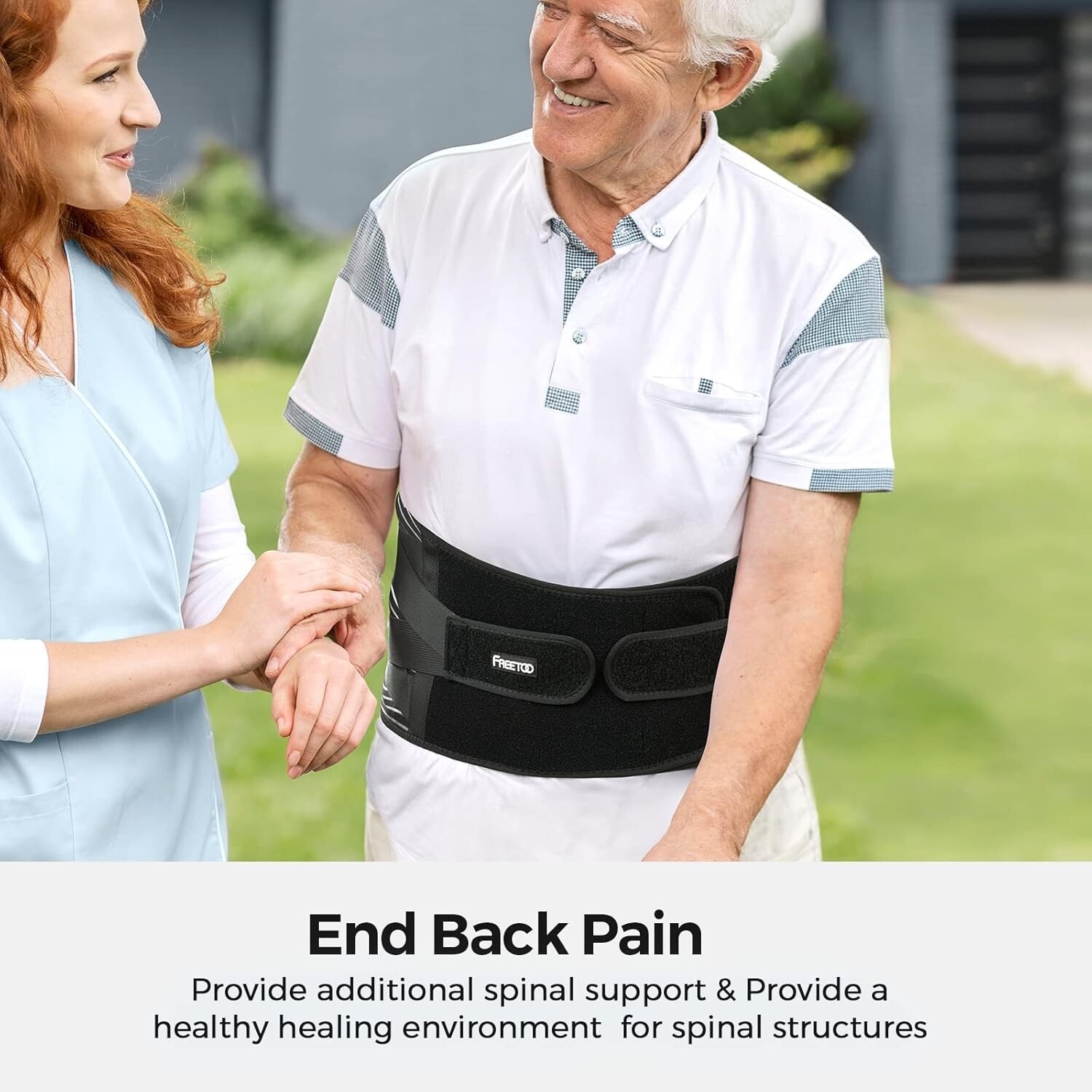 Back Braces for Lower Back Pain Relief with 6 Stays,Breathable Back Support Belt