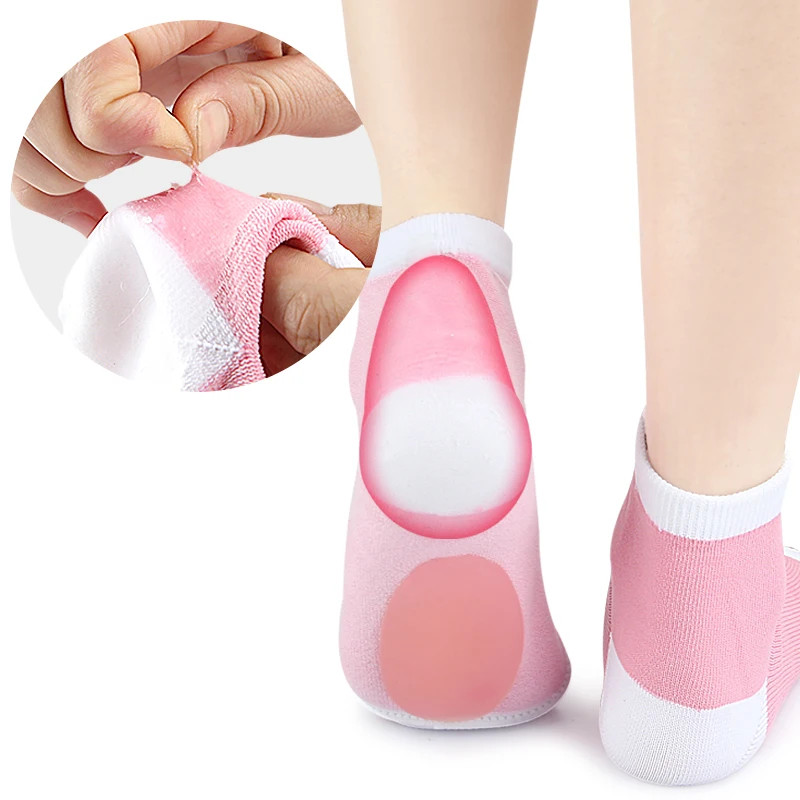 Two-in-one arch gel cotton socks for men and women arch support foot pads soft g