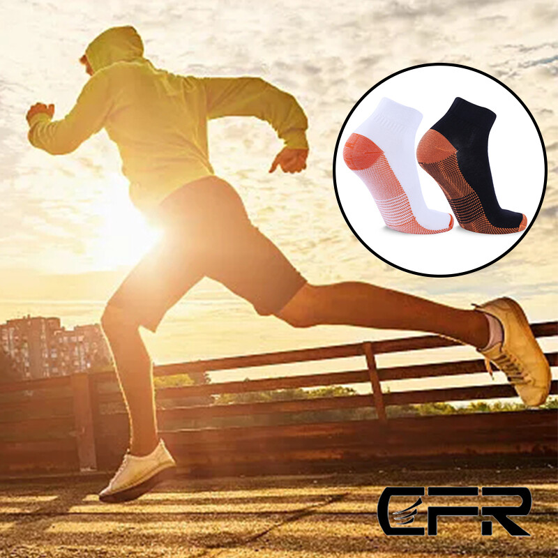 Copper Infused Compression Socks Planter Fasciitis Ankle Support Pain Relief US