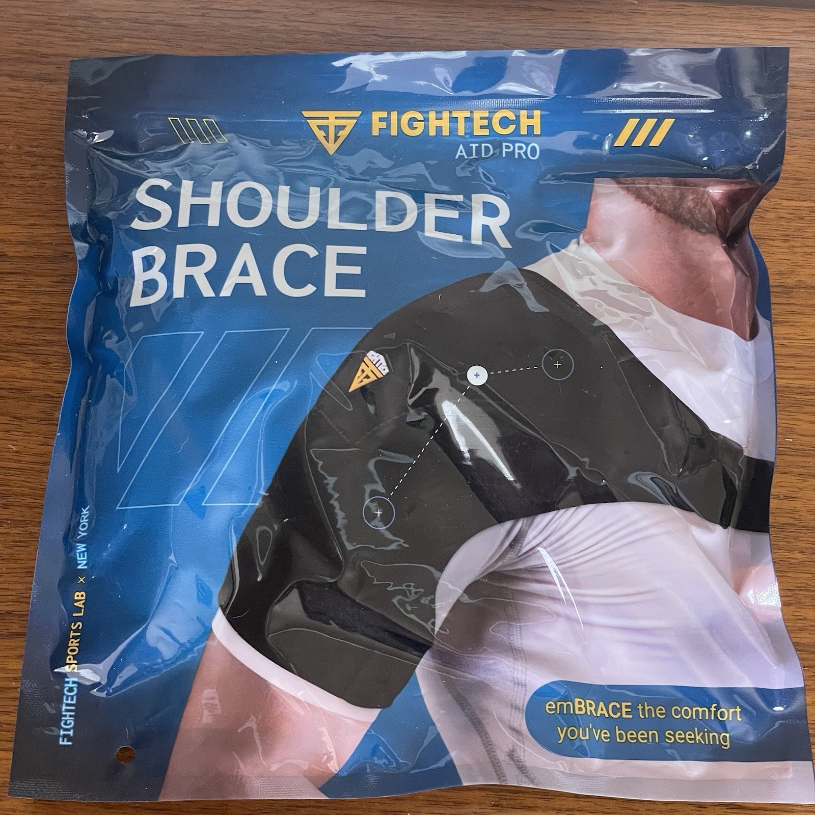 Adjustable Shoulder Support Brace Fightech Aid Pro Left/Right Large/XL Black NIP