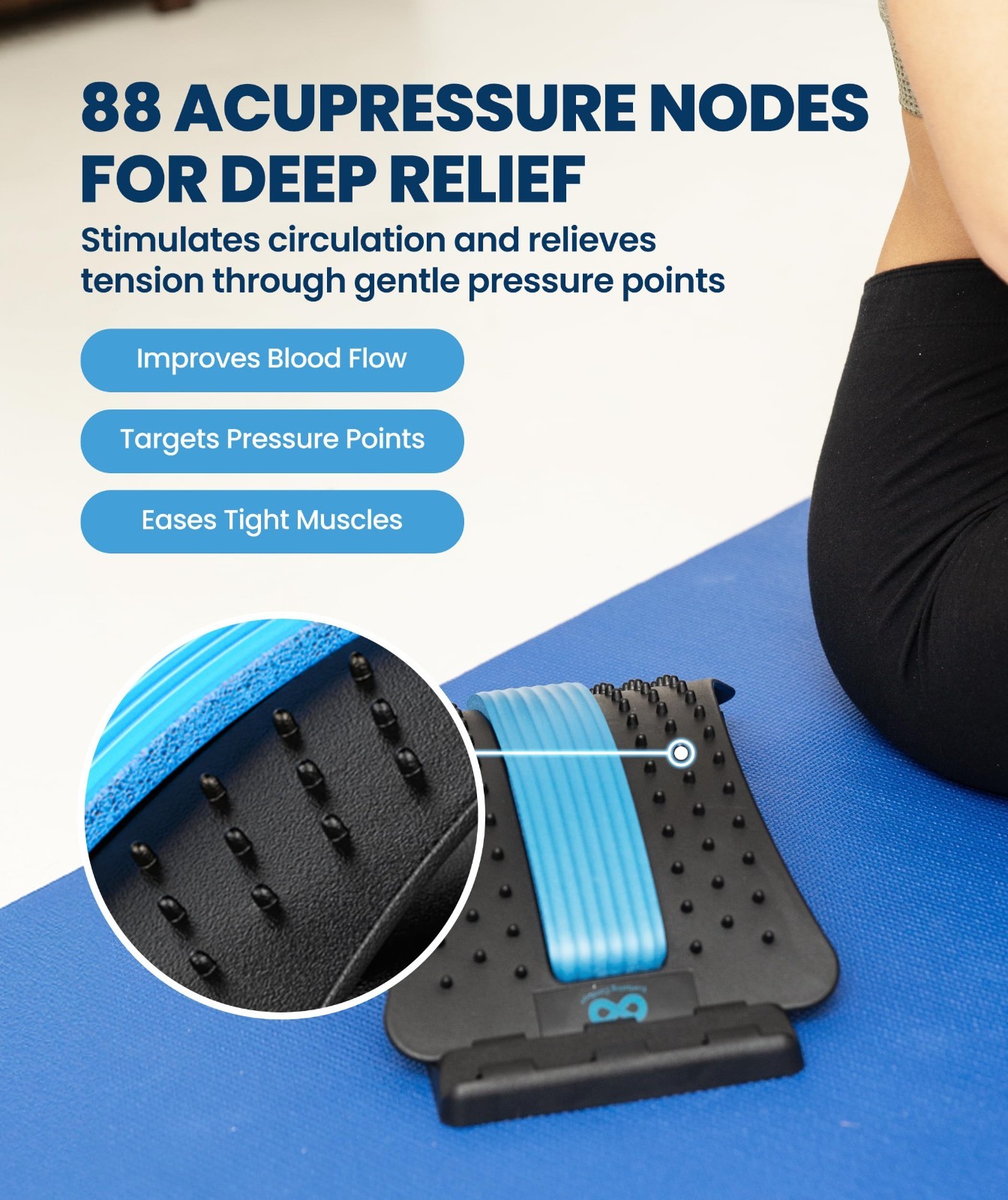 Adjustable Lumbar Support Board – Back Stretcher for Lower Pain Relief & Posture