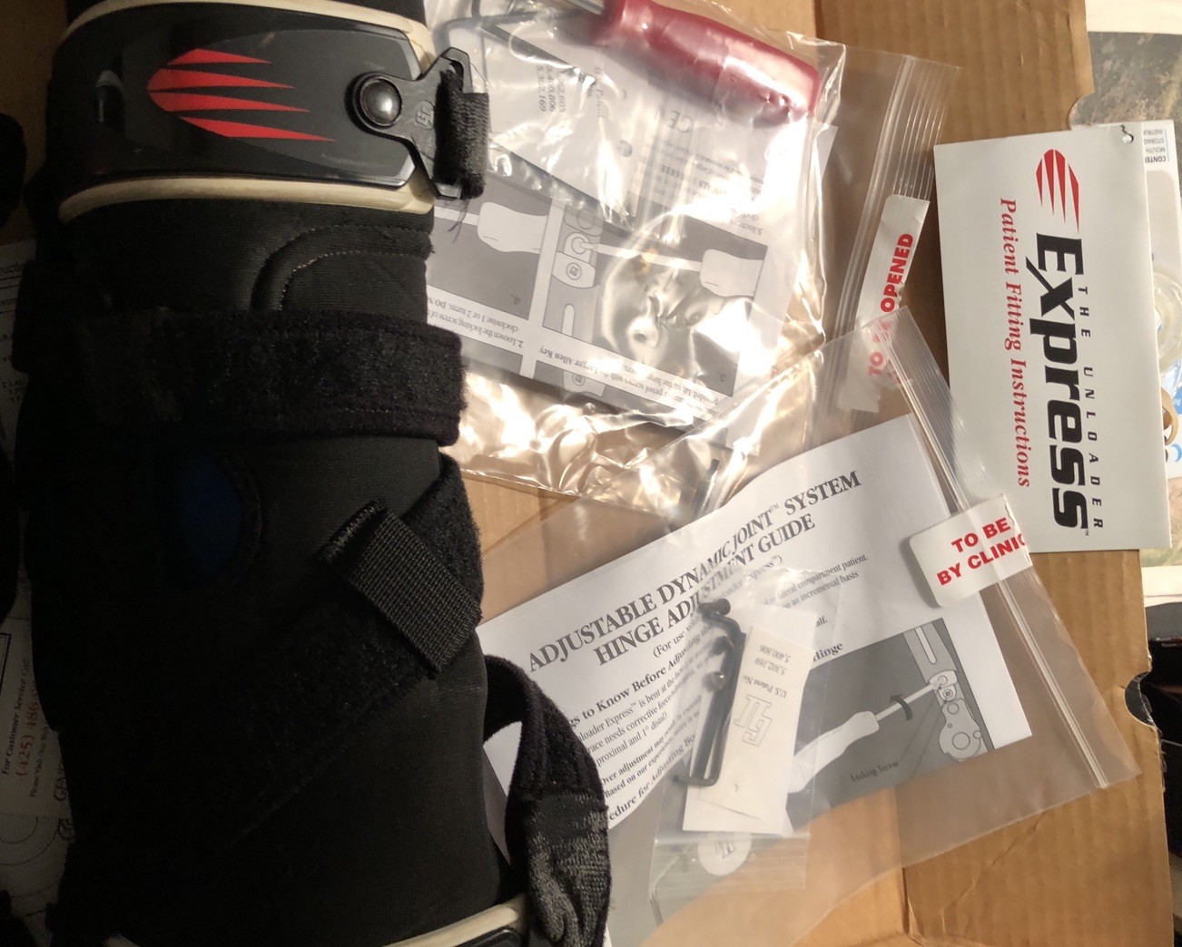 Ossur The Unloader Express DFS Osteoarthritis Right Knee Brace L Black Washable